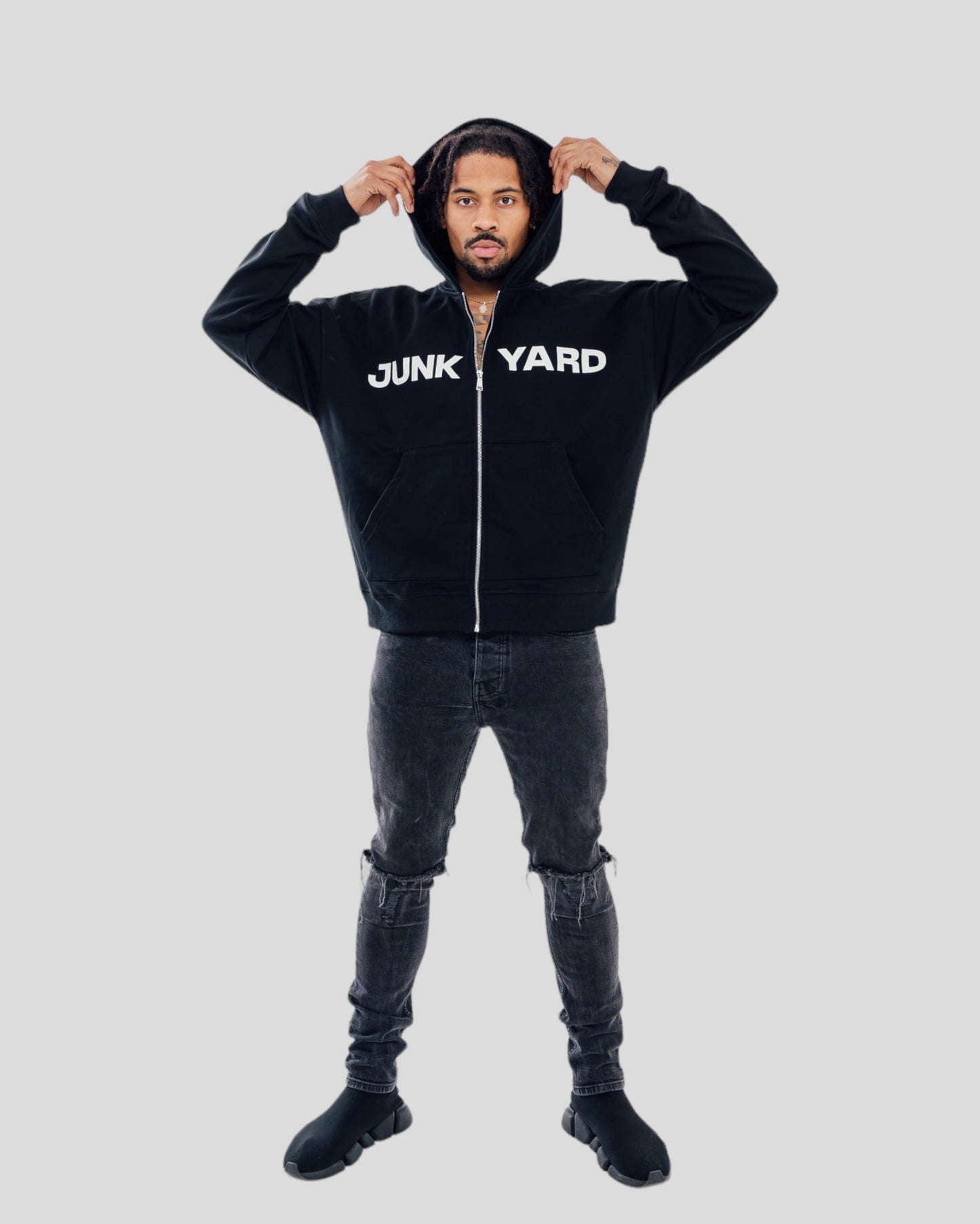 JUNKYARD ZIP-UP BLACK