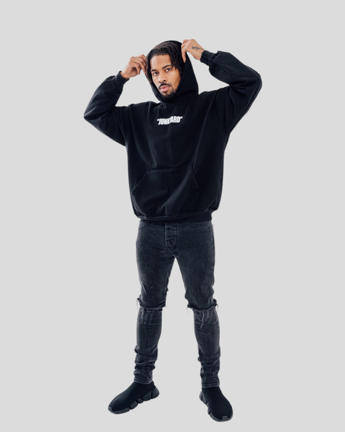 HUSTLER HOODIE BLACK